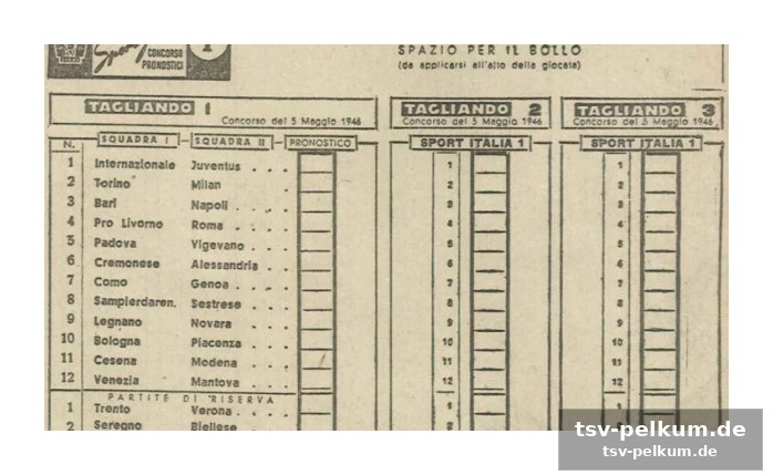 Von der idee zum totocalcio: ein vermächtnis
