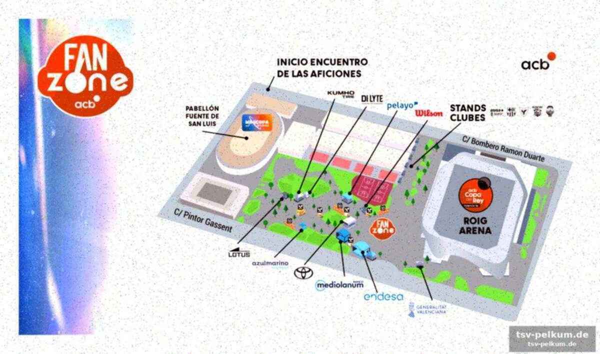 Riesige fan-zone mit 90.000 quadratmetern