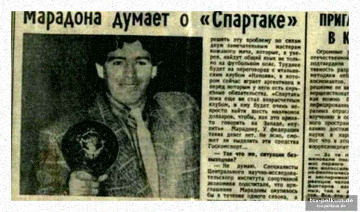Die nacht, in der maradona roter platz wurde – und spartak ihn trotzdem nie trug