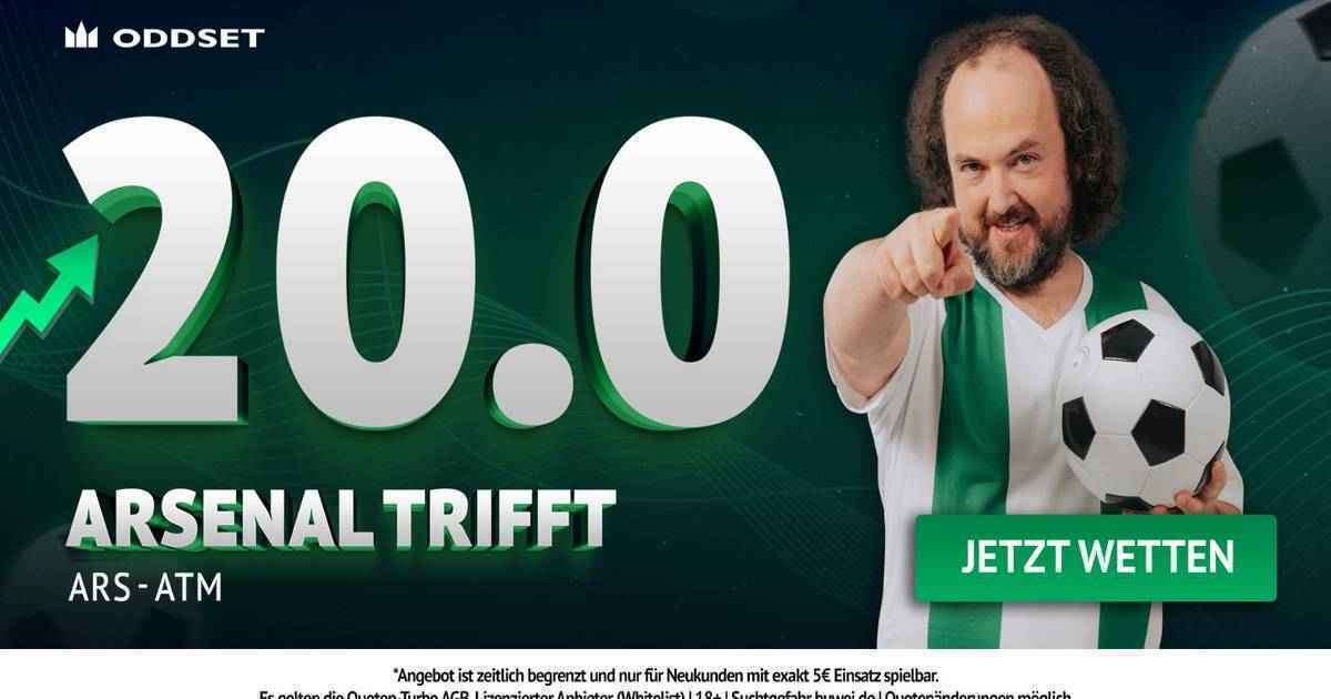 Arsenal gegen atlético: oddset verschenkt 20.00 quote!