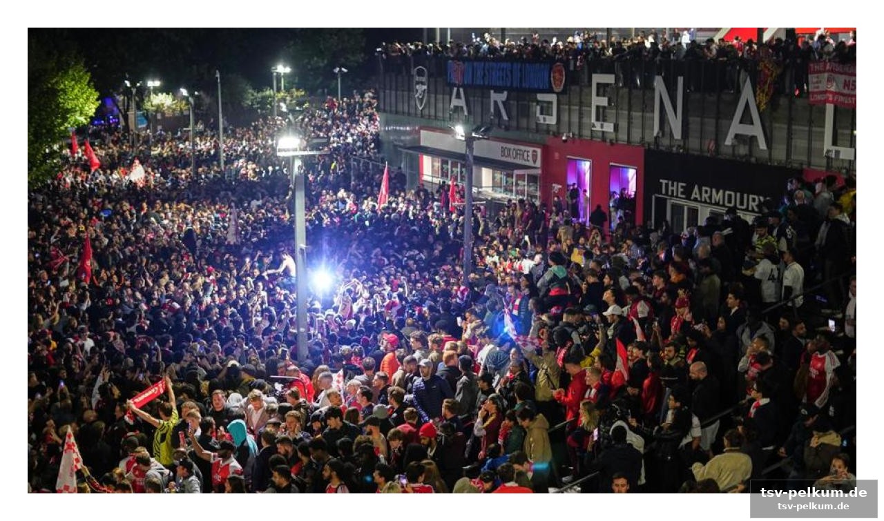 Die fans stürmen das emirates stadium