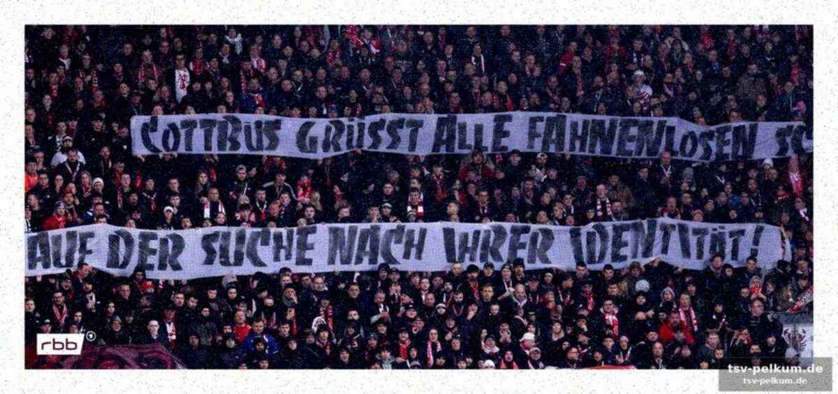 Provokation durch cottbus: ein banner als zündfunke