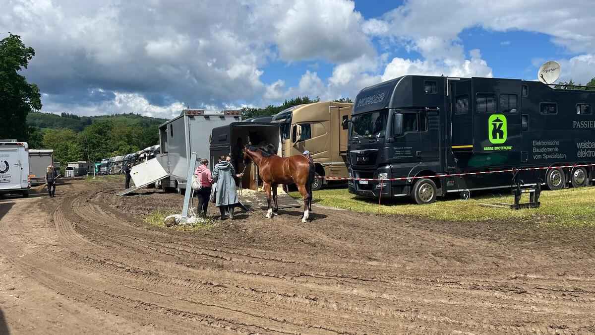 Balve optimum: starkregen droht reitturnier ins wasser zu verwandeln!