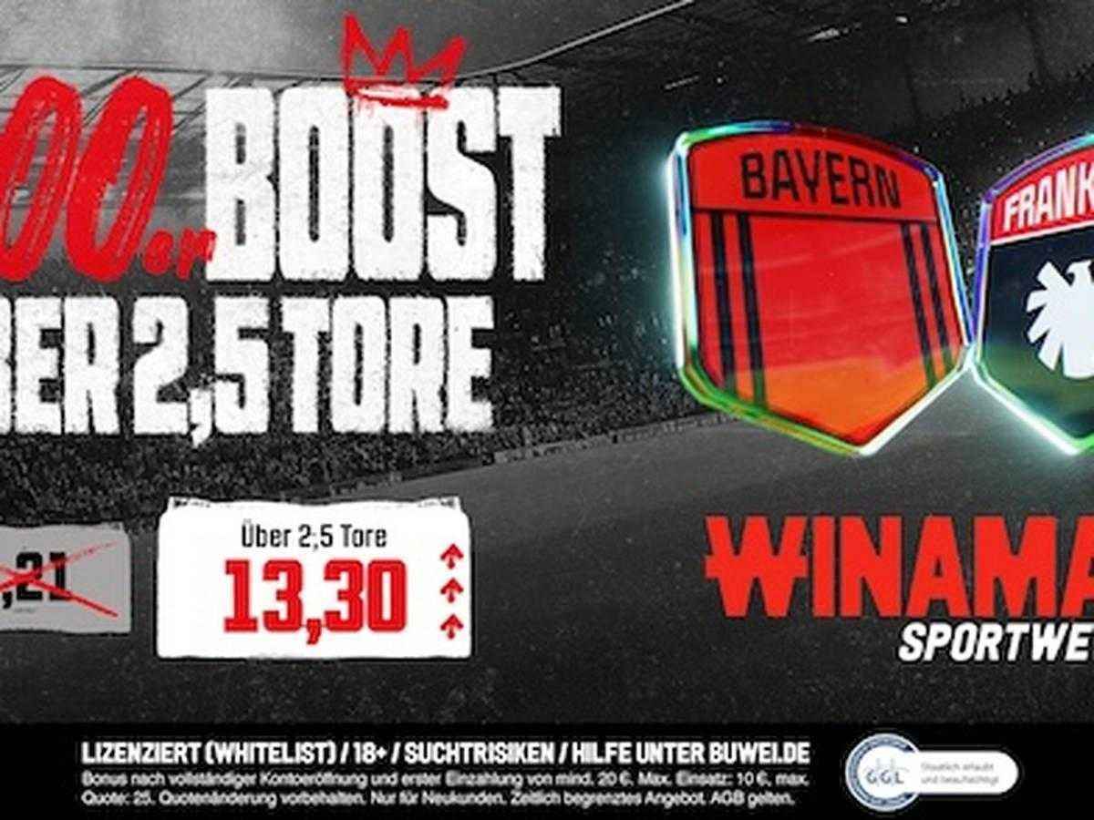 Bayern gegen frankfurt: winamax bietet unglaublichen quotenboost für torfans