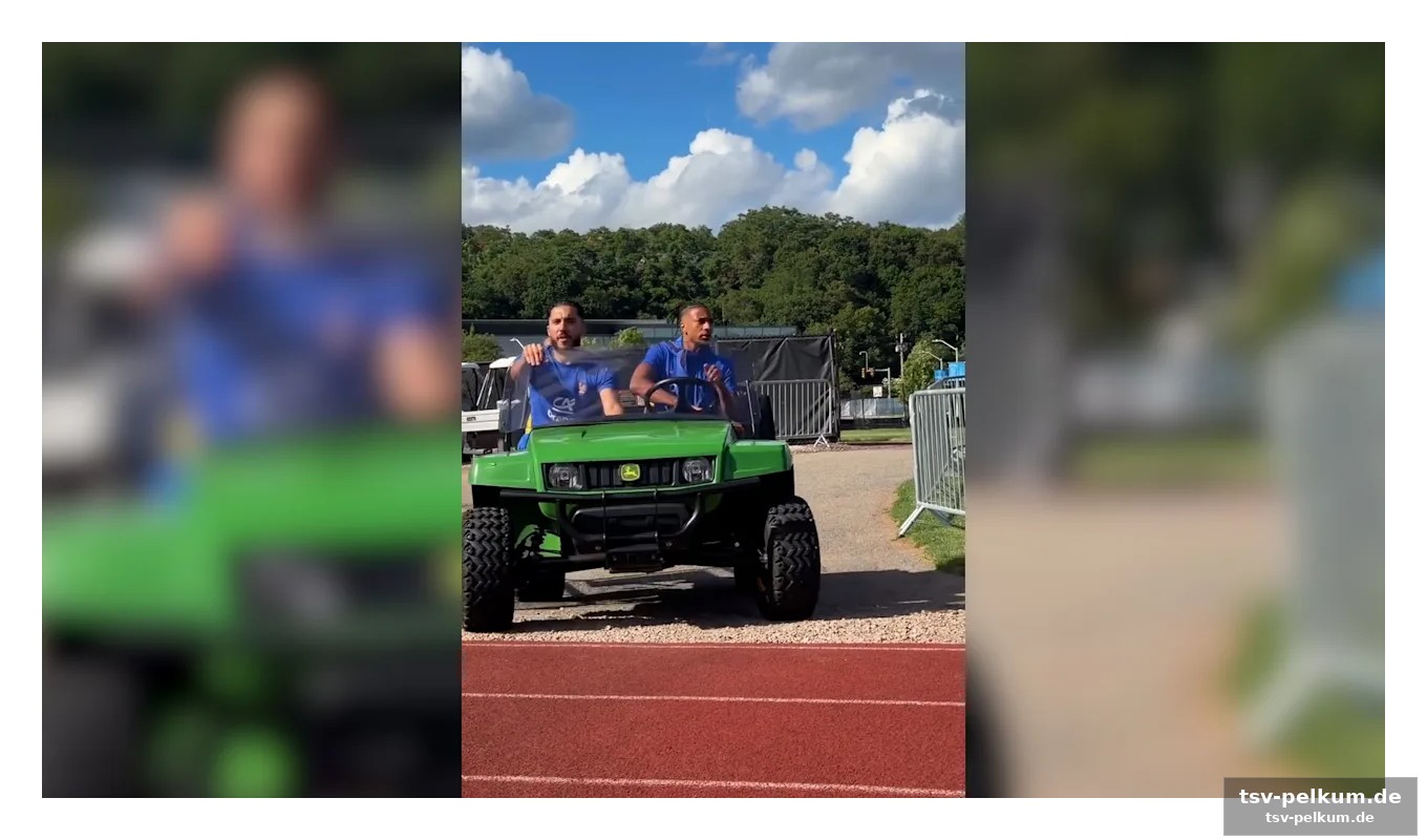Ein ungewöhnlicher auftritt auf dem trainingsplatz