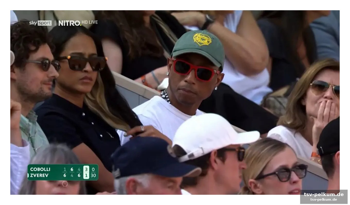 Ein popstar auf den rängen: pharrell williams beehrt paris