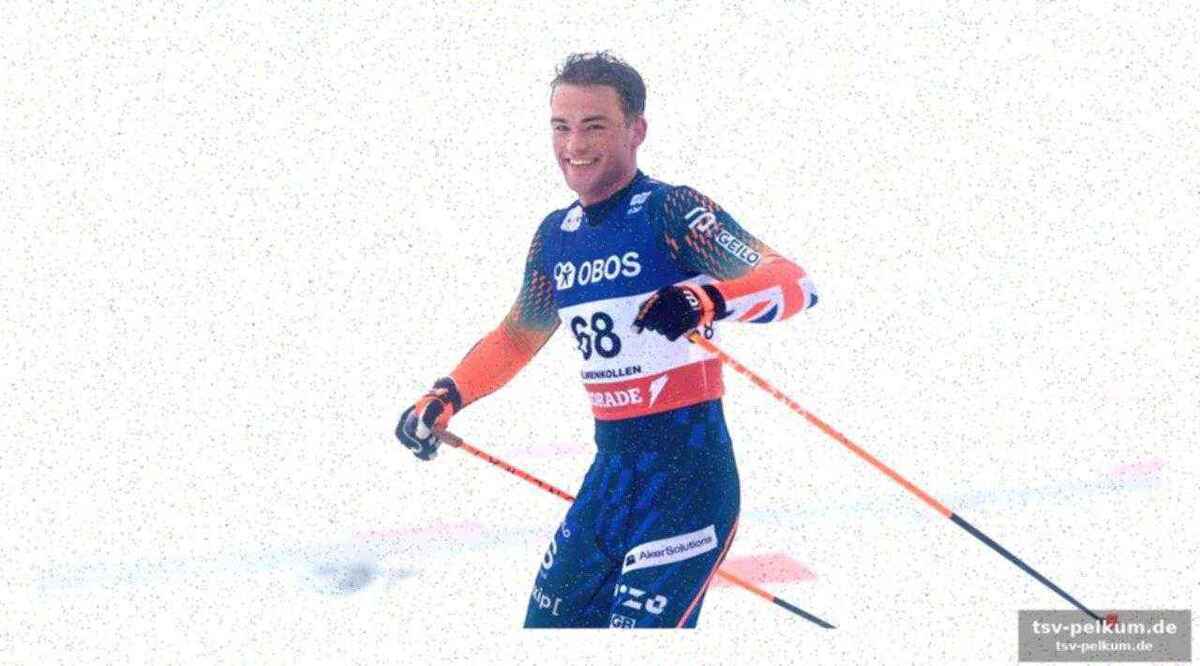 Der skisport schaut verlegen weg