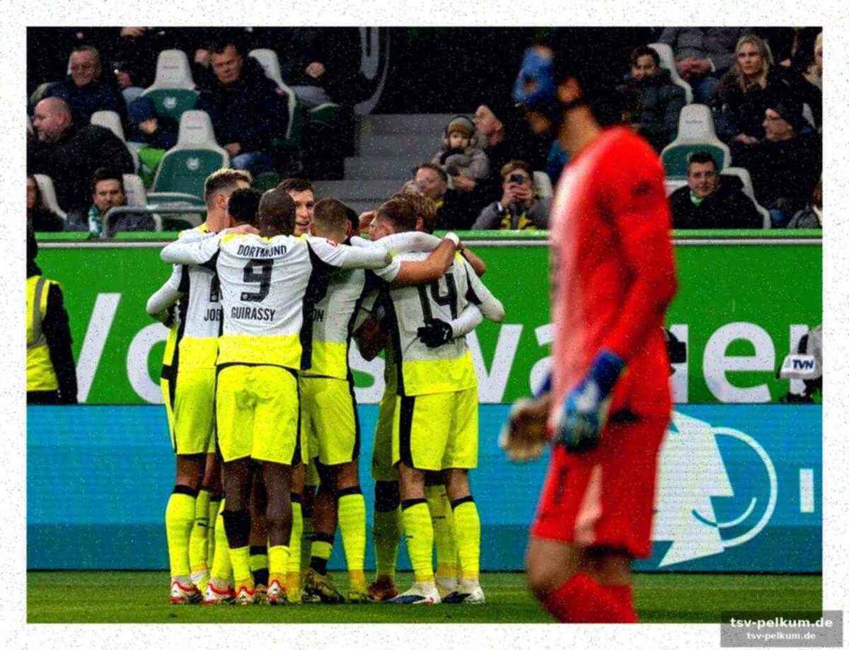 Spielverlauf: dortmund effizient, wolfsburg unglücklich