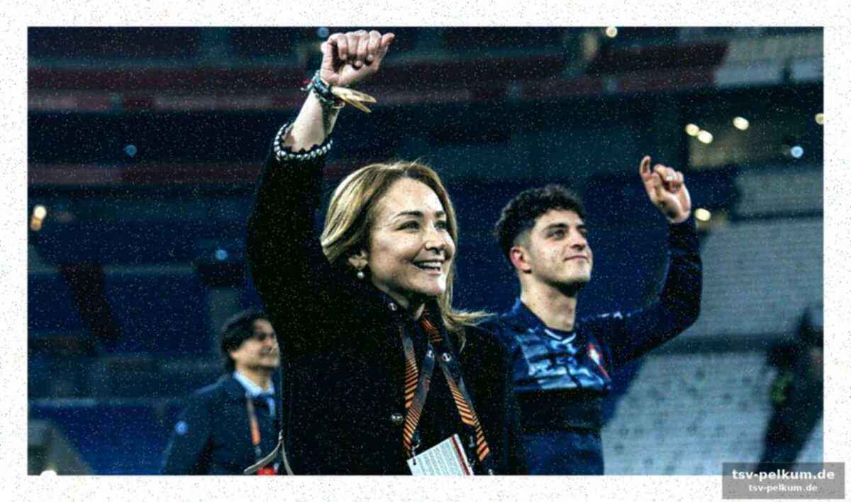 Die präsidentin kündigt einen sieg an
