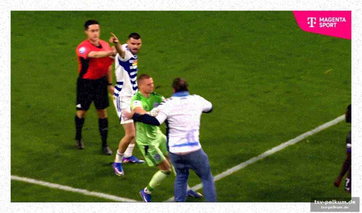 Der vorfall: ein fan außer kontrolle