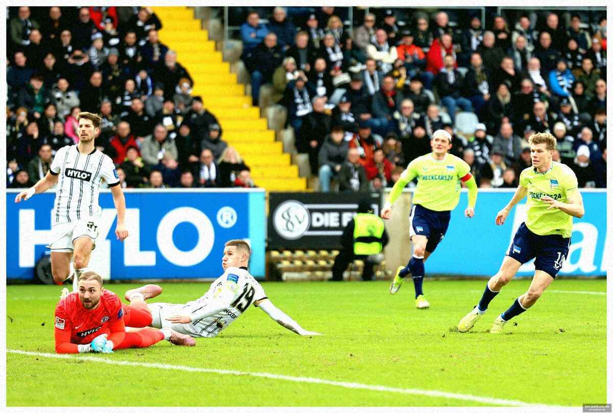 Dominanz von hertha in der ersten halbzeit