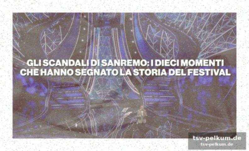 Ein blick zurück: ditonellapiagas sanremo-historie