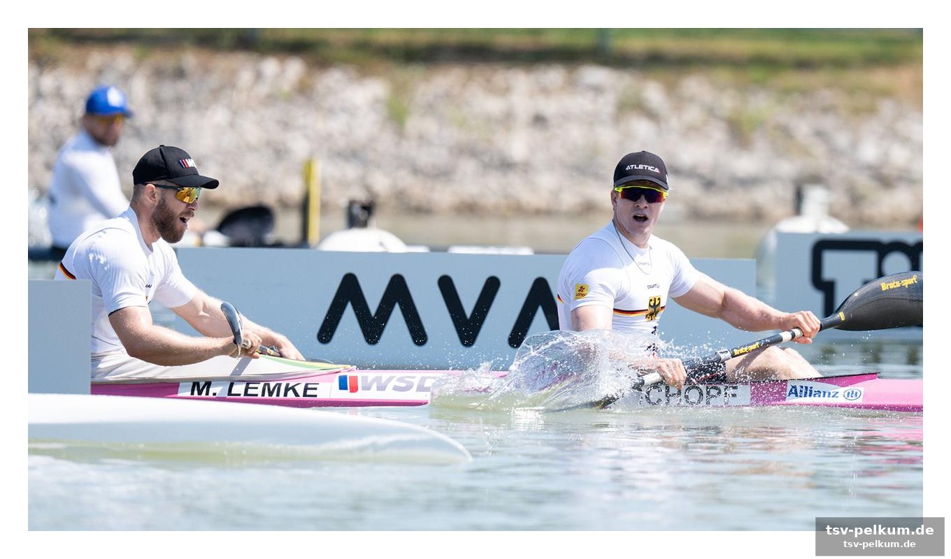 Olympiasieger schopf und lemke im winners kreis