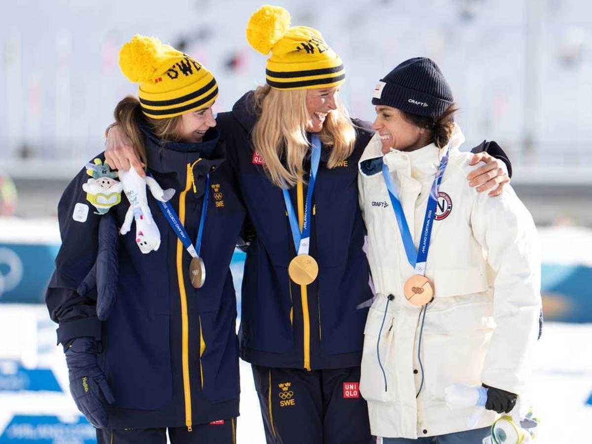 Ebba andersson: silbermedaille zerbricht – und teile verschwinden im schnee