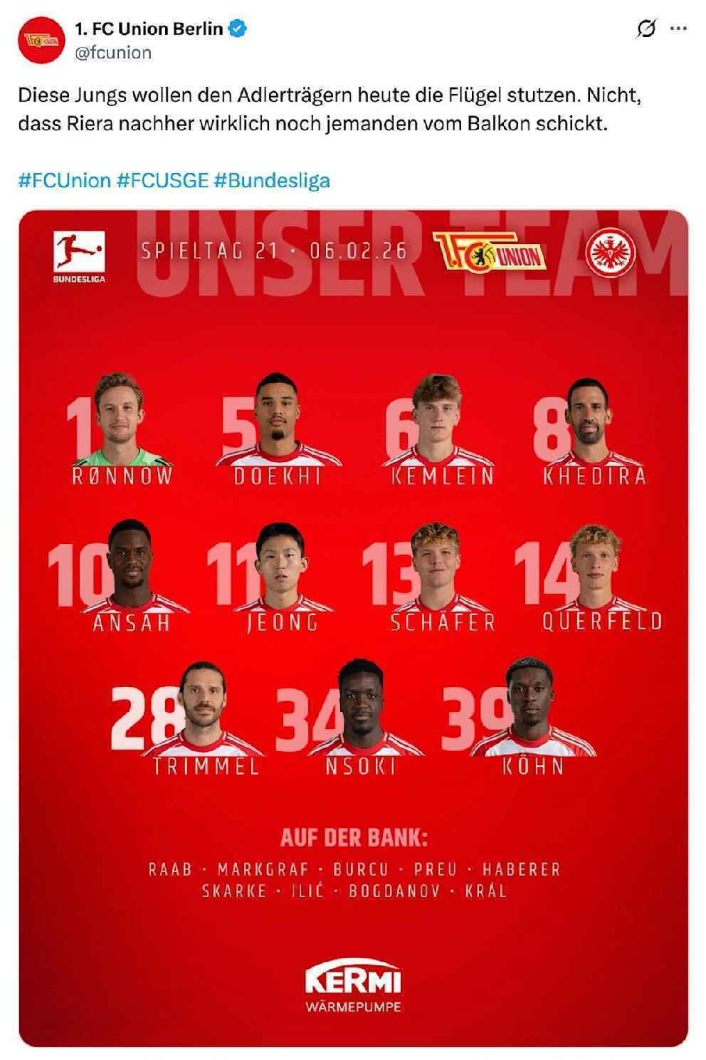 Eintracht frankfurt verpasst debütsieg unter albert riera – remis gegen union berlin