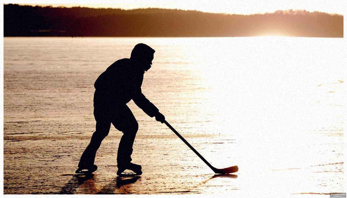 Schlittschuhläufer und eishockey: lärmquellen unter dem eis