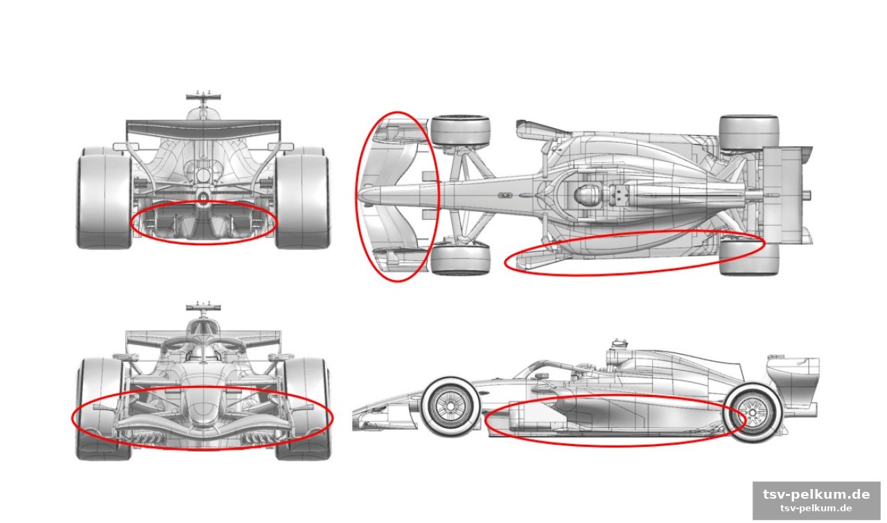 Neue bodenplatte und überarbeitete pontons für ferrari