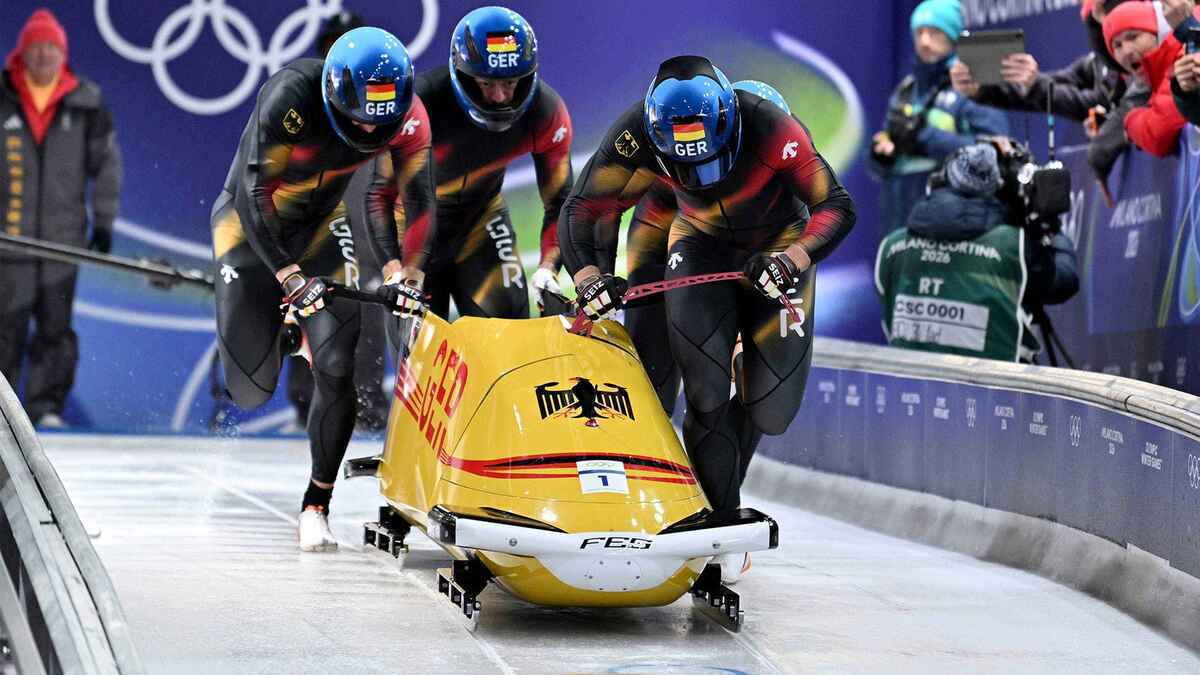 Fleischhauer und lochner auf kurs für olympia-gold im viererbob