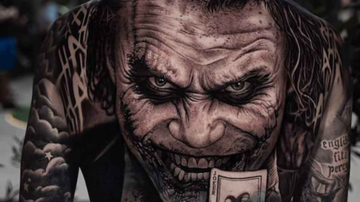 Garnachos hautkunst: joker-tattoo erobert die bildschirme