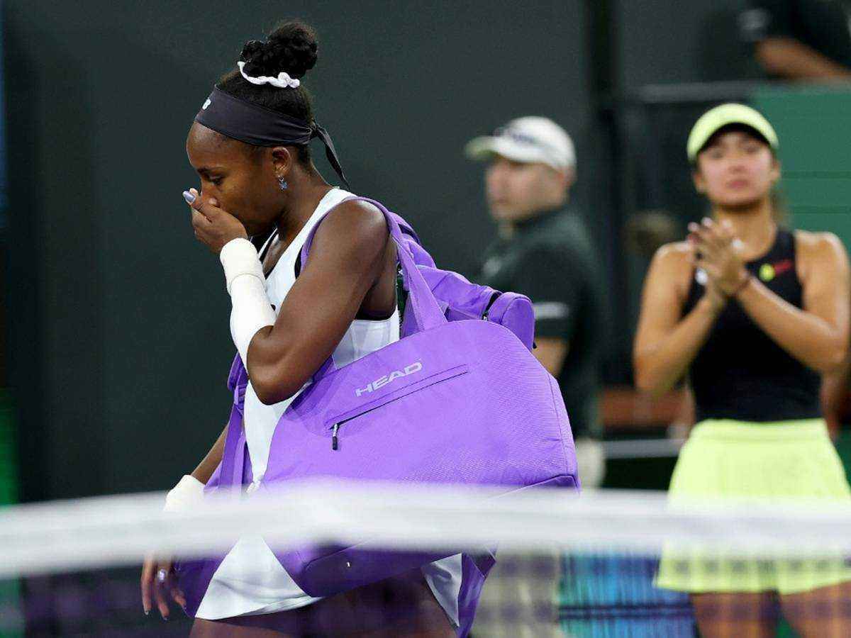 Gauff brennt auf dem court: feuerwerk im arm, aus in indian wells