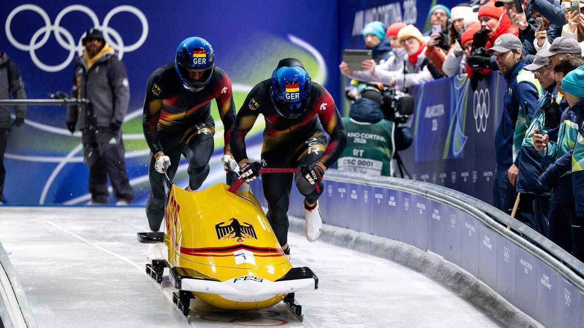 Goldglanz in cortina: lochner/fleischhauer sensationell im zweierbob