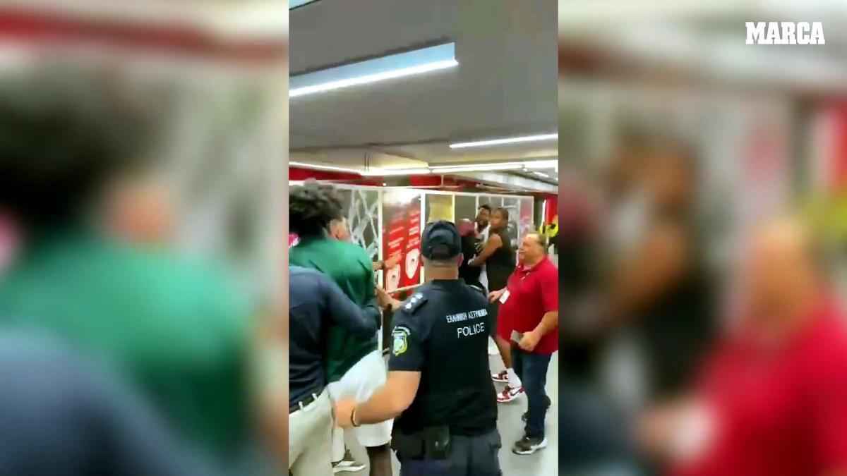 Griechisches finale eskaliert: faustschlag im tunnel!
