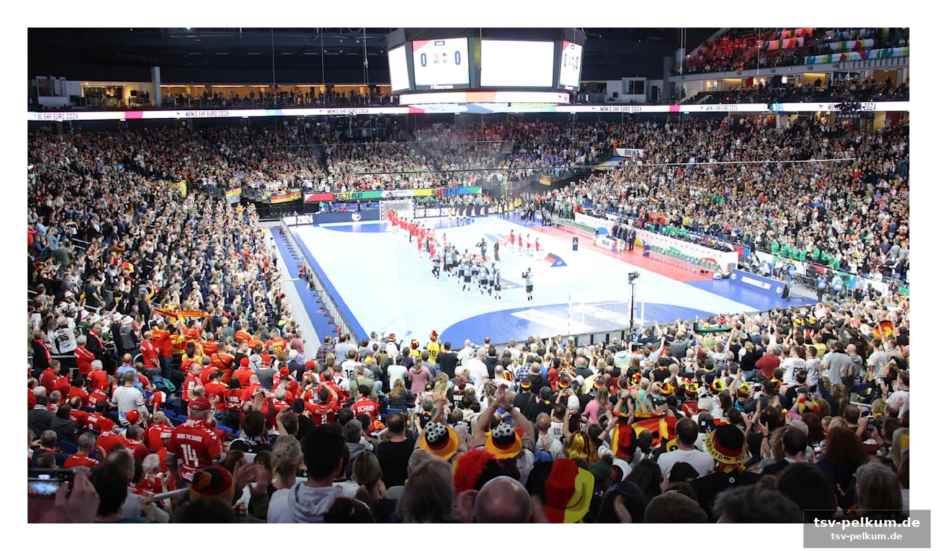 Die uber arena wird zum handball-schauplatz