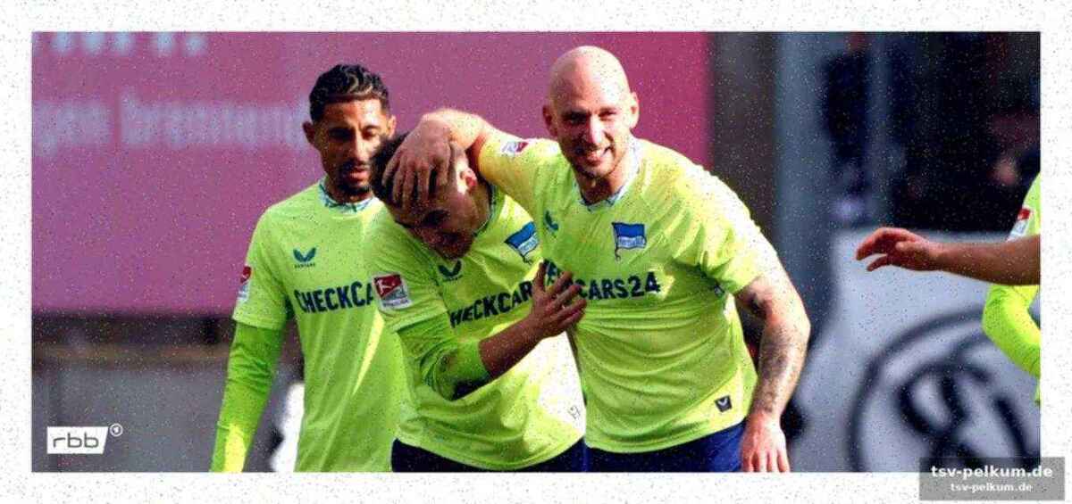 Elversberg dominiert den ballbesitz, hertha kontert