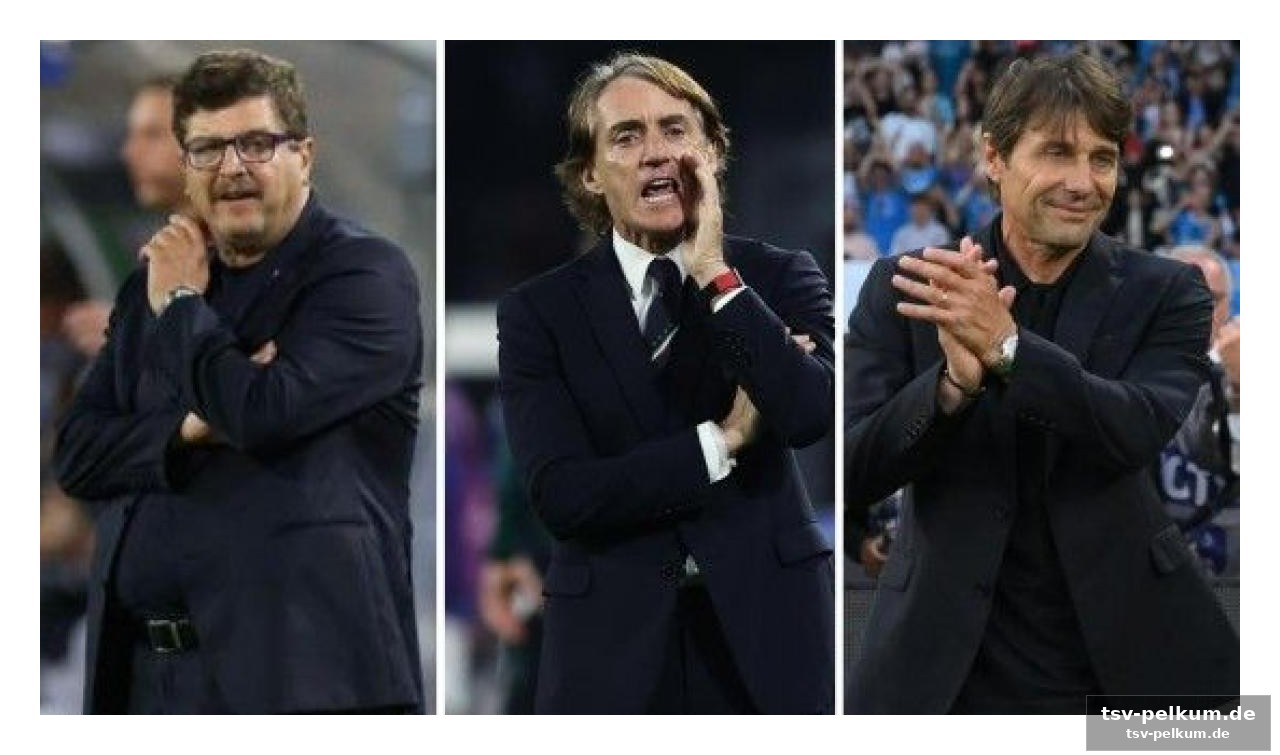 Conte und allegri im hintergrund