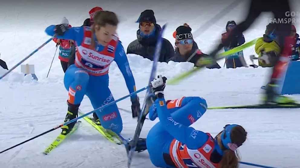 Italienischer horror beim langlauf-weltcup: doppelte bruchlandung! deutsches team triumphiert!