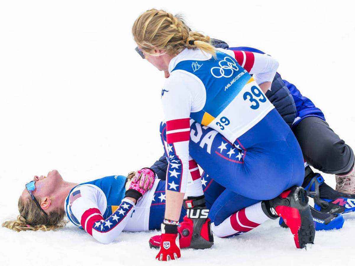 Jessie diggins kämpft sich trotz verletzung zu olympia-bronze