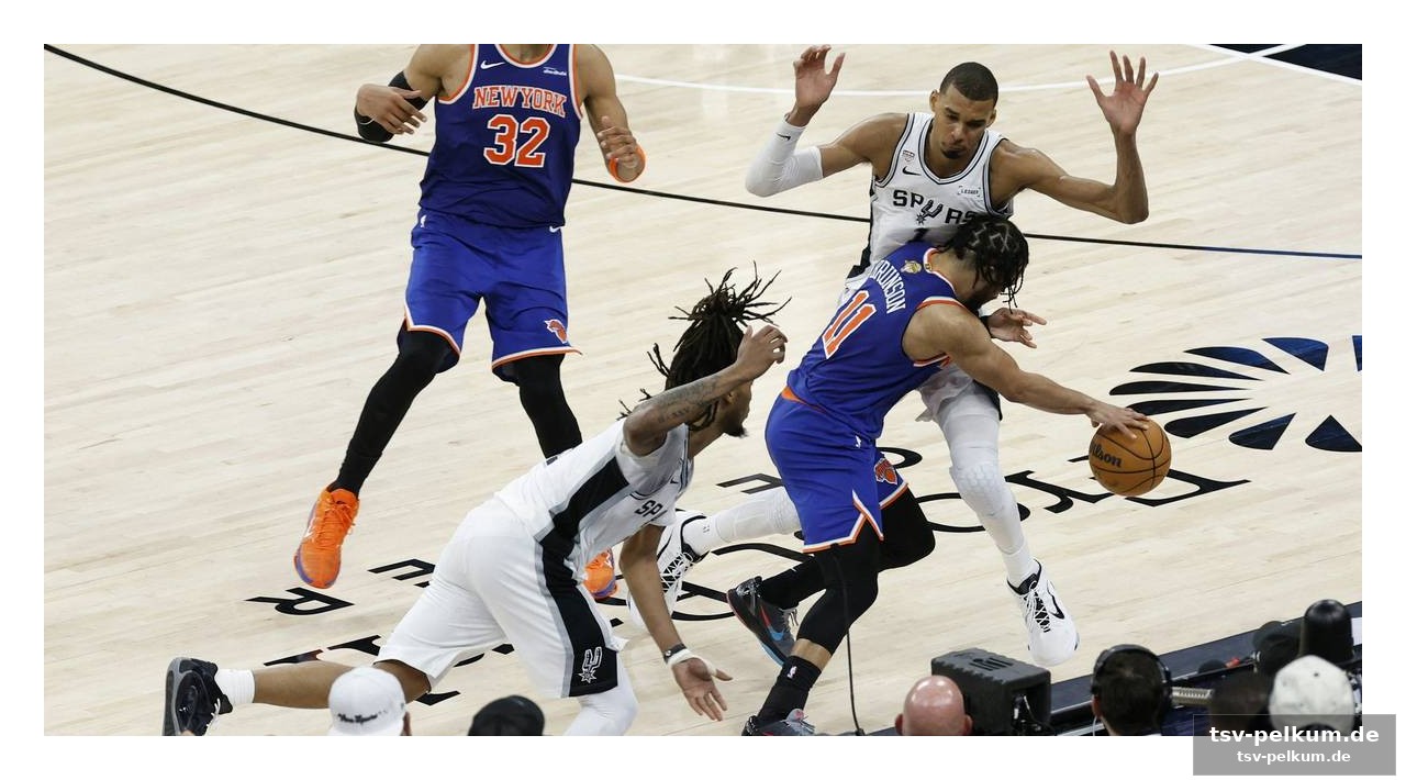 Ariel hukporti schaut zu, während die knicks die führung übernehmen