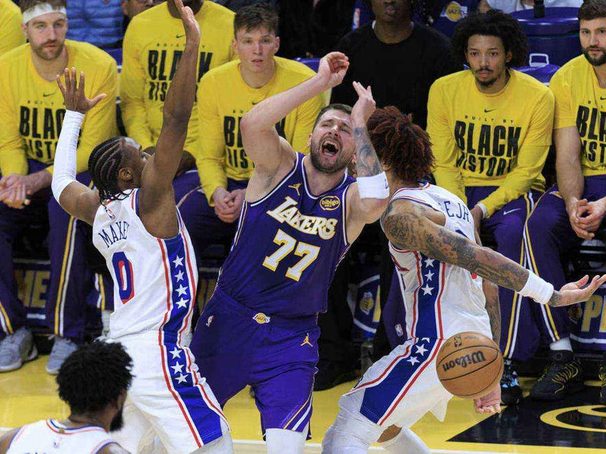 Lakers bangen um superstar doncic nach verletzung im spiel gegen die 76ers
