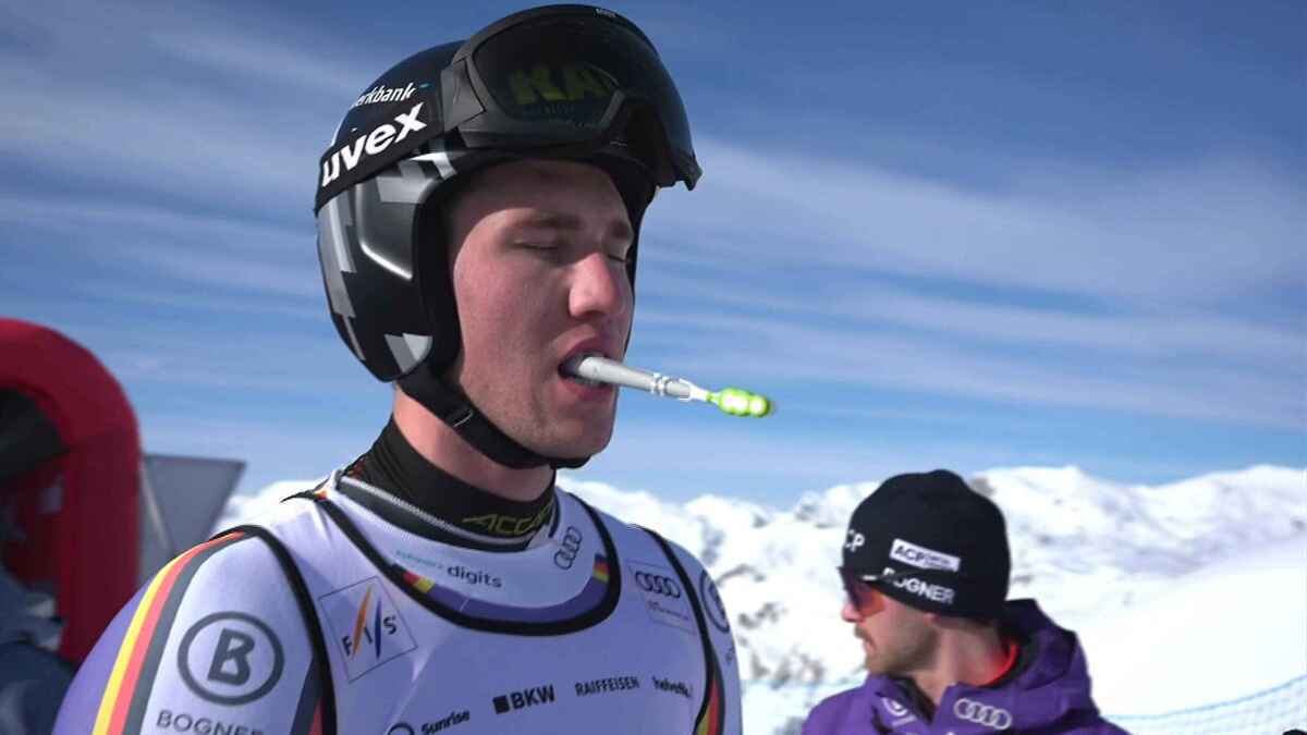 Luis vogt mit zahnbürste: der unglaubliche trick vor dem ski-alpin-rennen!