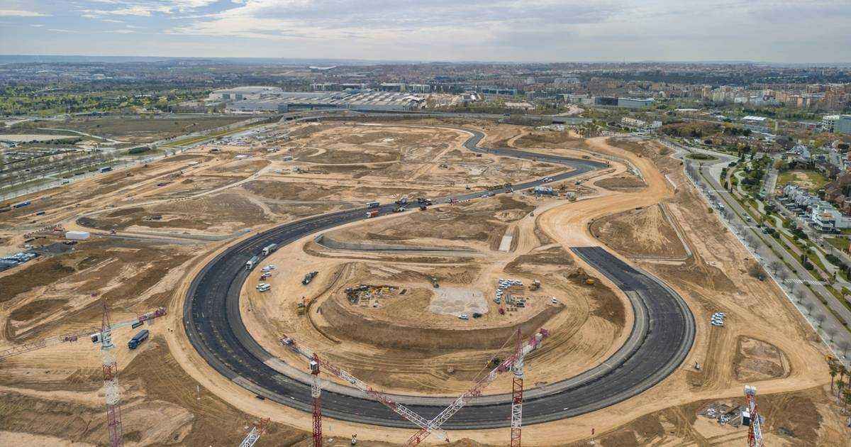 Madrid baut sich eine 13,5-grad-kurve, die piloten zittern schon