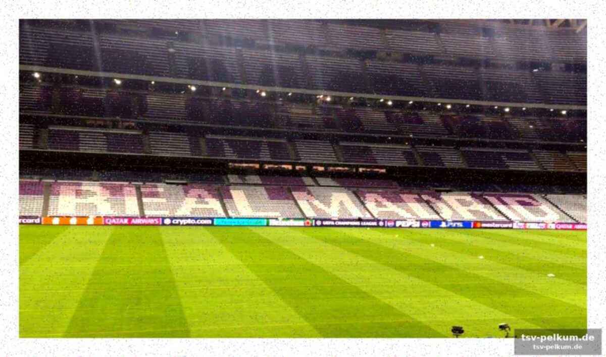 Ein bernabéu in weiß und lila