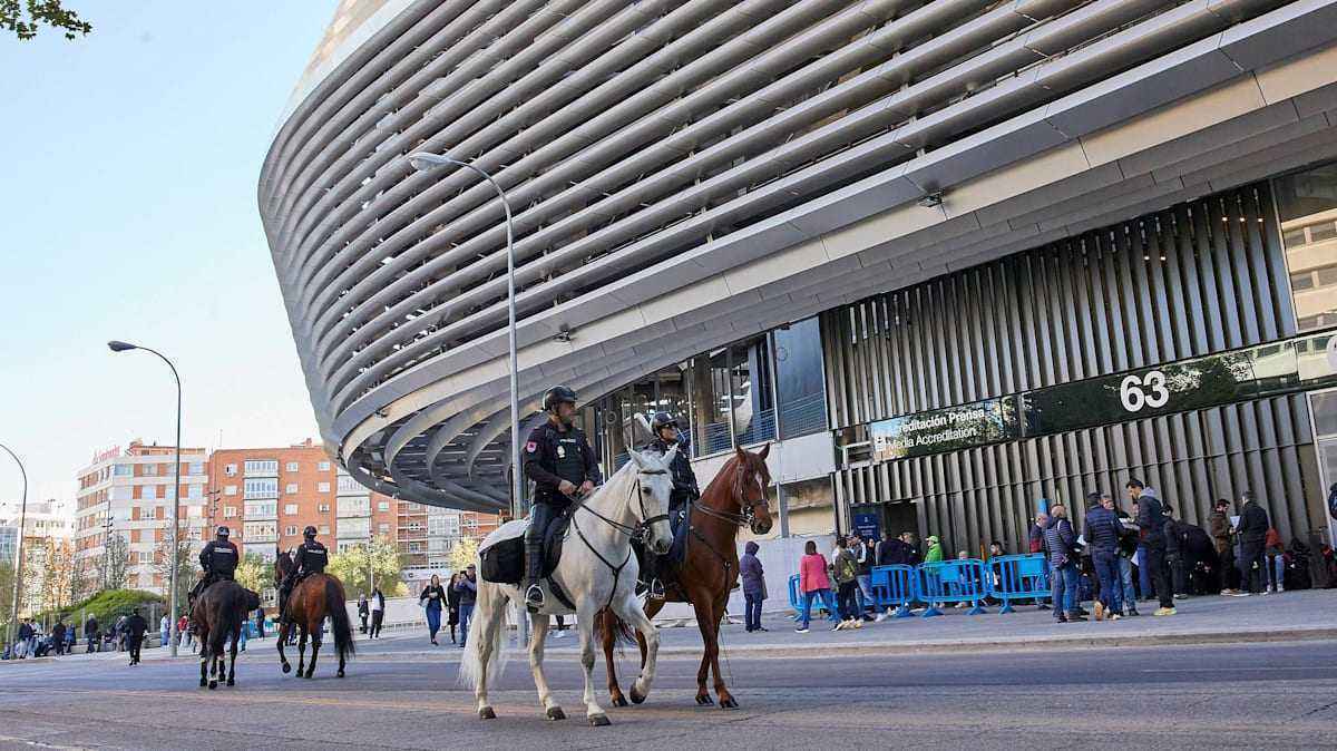 Vor dem bernabéu herrschte ausnahmezustand