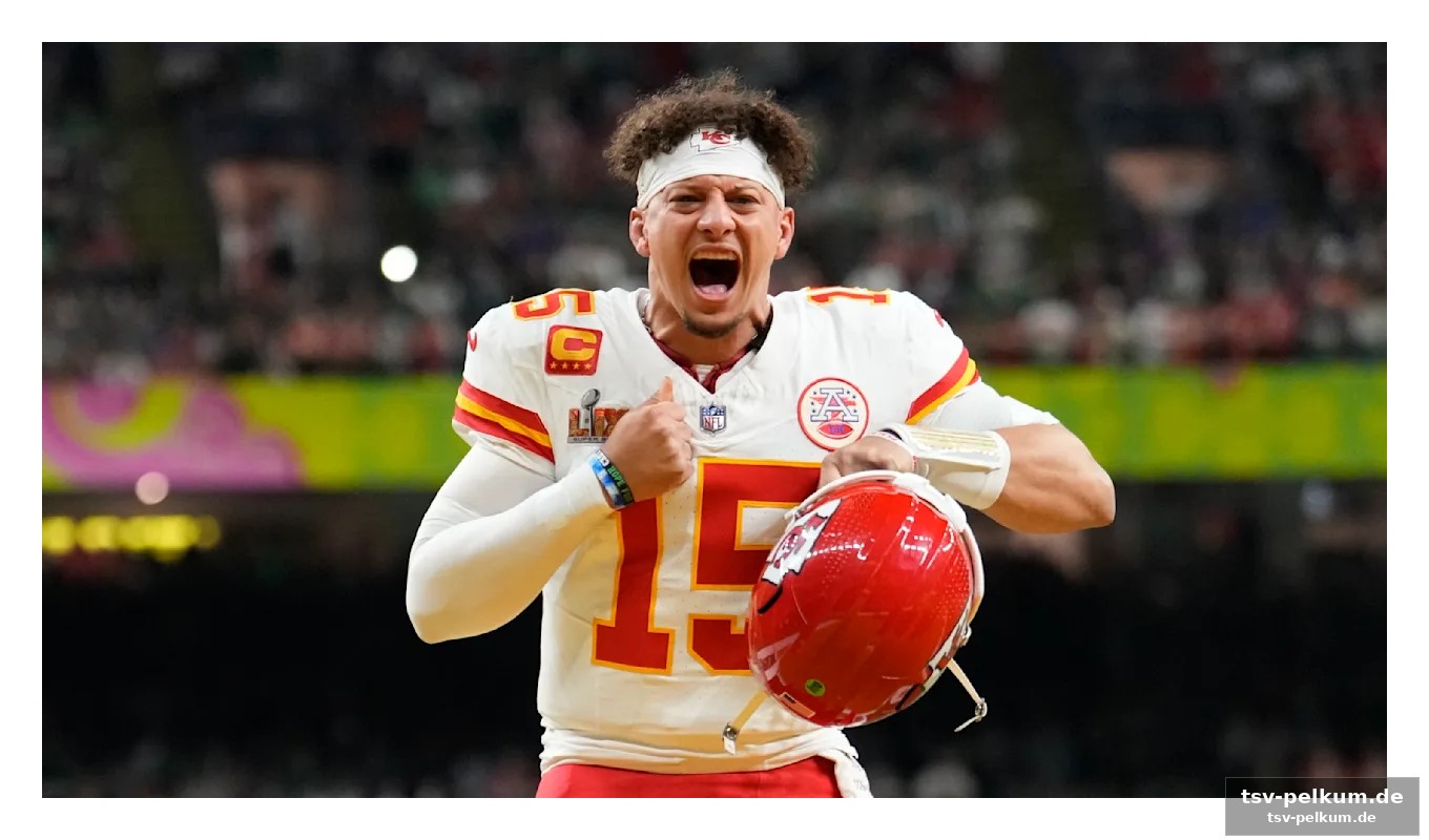 Die chiefs feiern ihren qb1