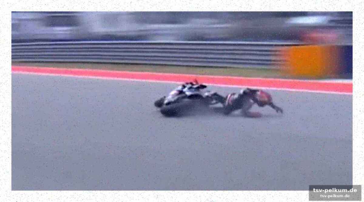 Bagnaia nimmt den sturz mit humor