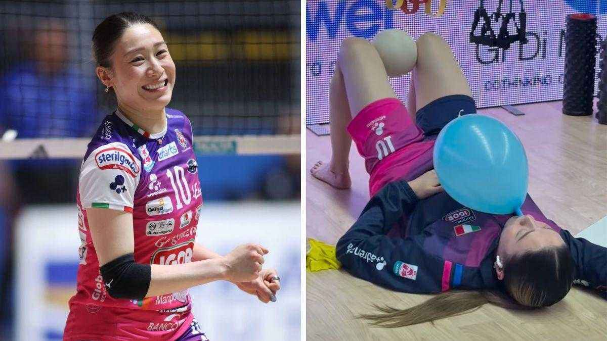 Mayu ishikawa blast ballon vor dem spiel: japans volleyball-star überrascht mit geheimer atem-technik