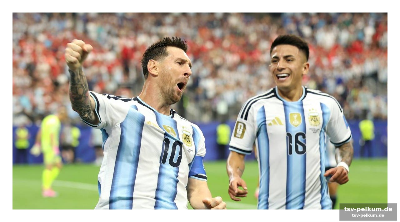 Ein orchester, dirigiert von messi