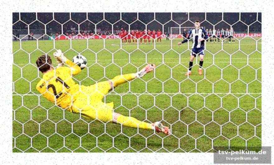 Bescheidene reaktion des keepers