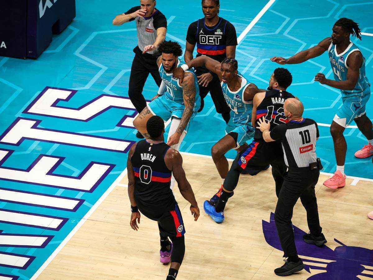 Nba-eskalation: massenschlägerei zwischen hornets und pistons