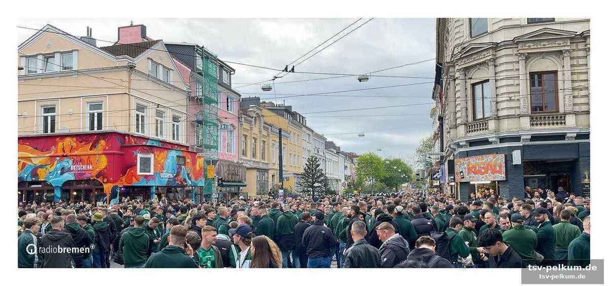 Fan-ekstase auf der sielwallkreuzung