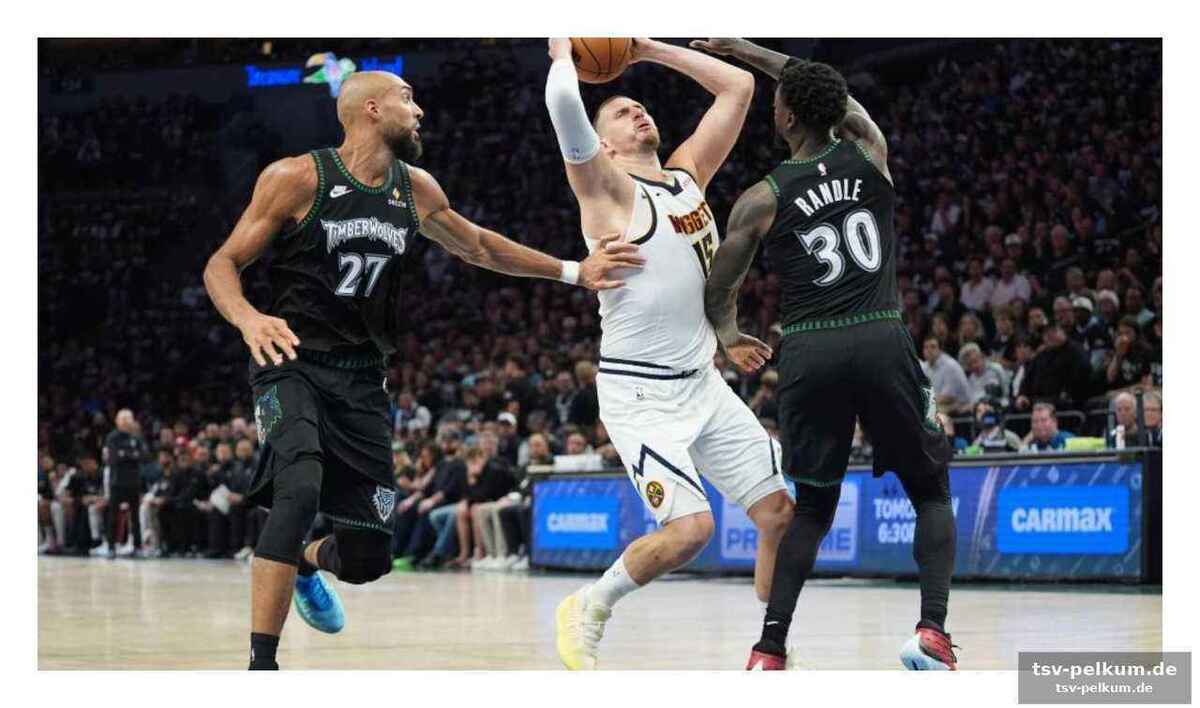 Die defense der timberwolves bremst jokic und co. aus