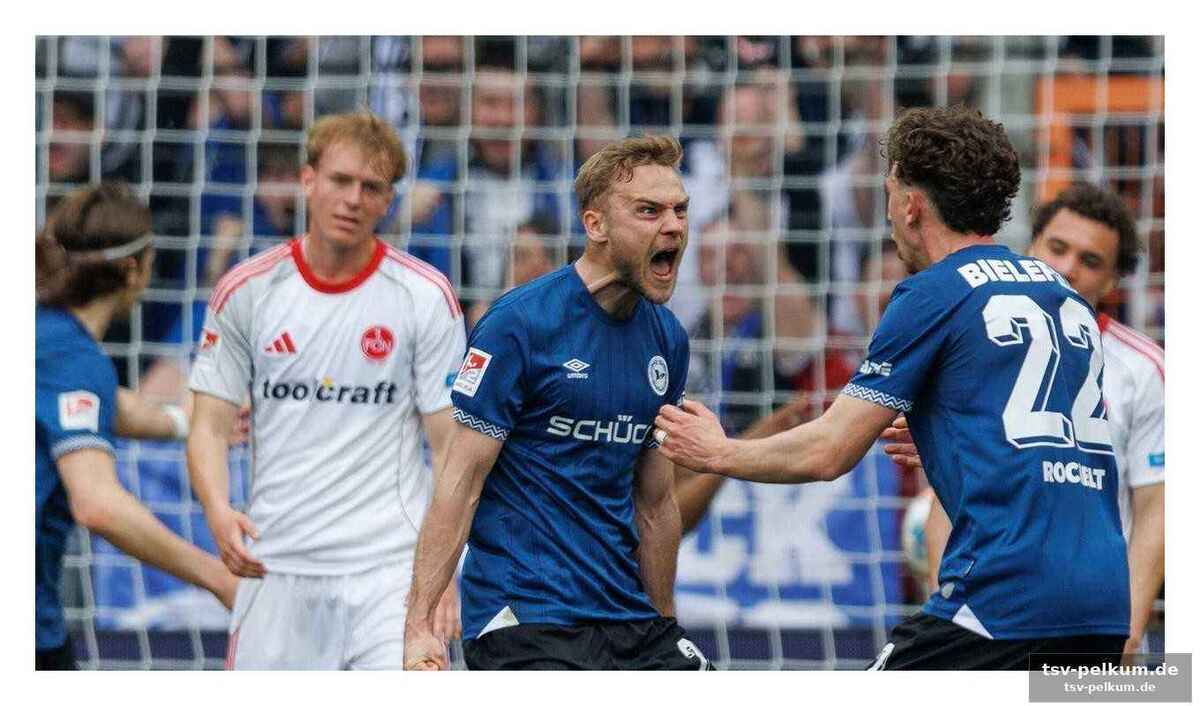 Die anfangsphase: bielefeld drängt, nürnberg kontert