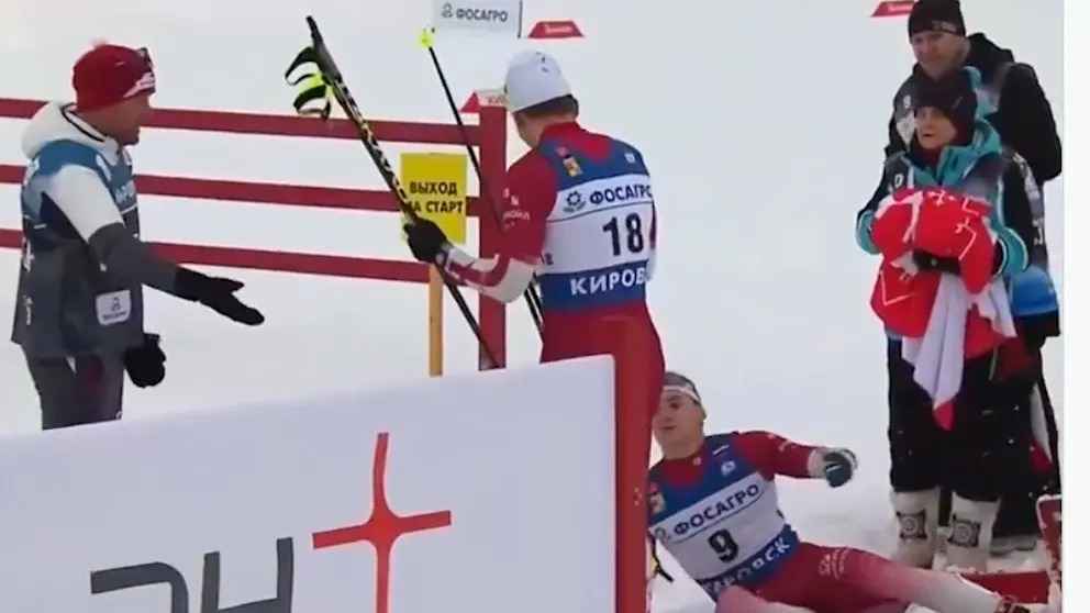 Olympiasieger außer Kontrolle! Bolshunov rastet aus und kracht in Konkurrenten!