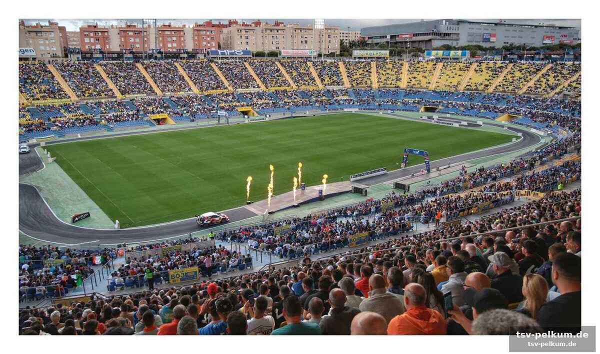 Fußball trifft auf rallye: ein fest für die fans