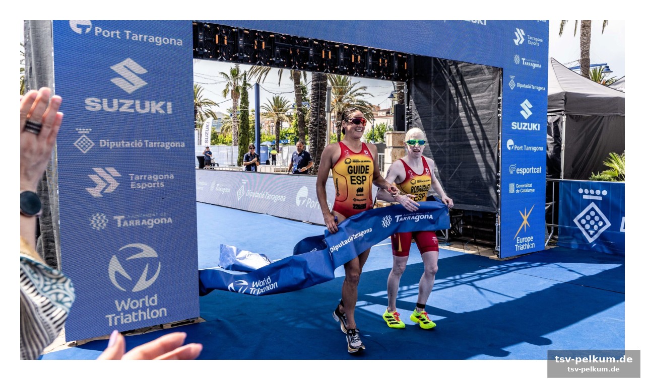 Ein tag der spanischen triathleten