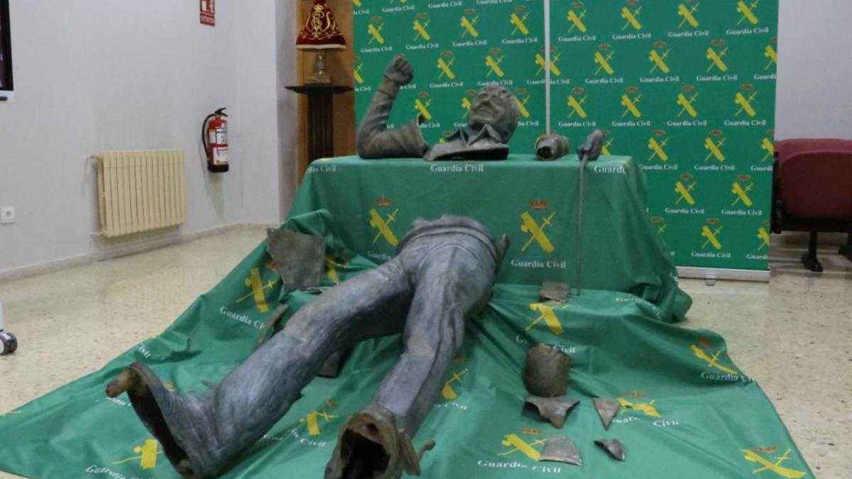 Severiano ballesteros-statue in pedreña: drei festnahmen nach diebstahl